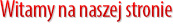 Witamy na naszej stronie